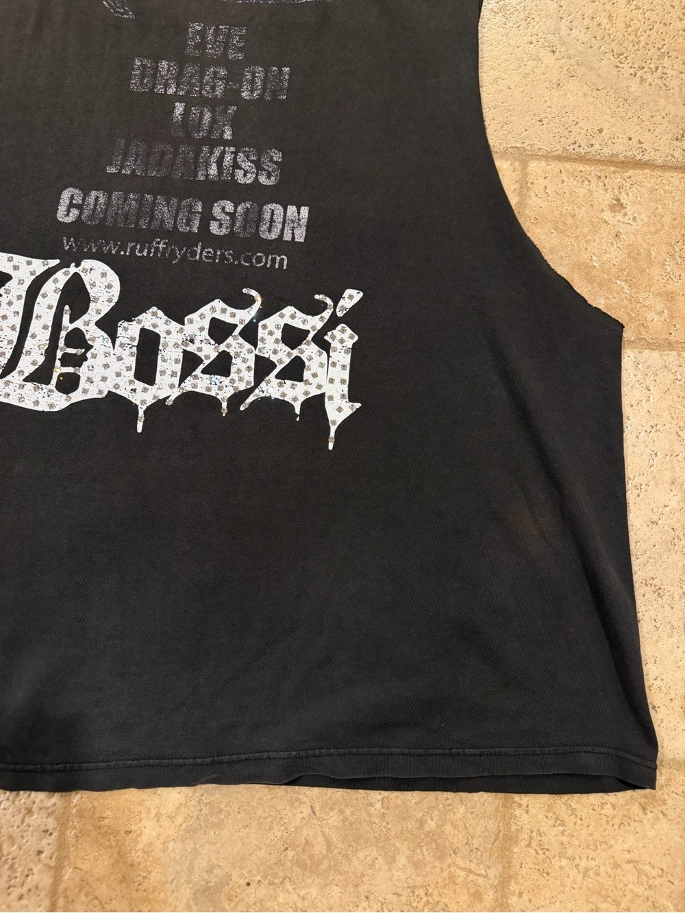 Bossi Rhinestone Embellished Vintage Styles P Ruff Ryders Rap Tee - Picture 15 of 16